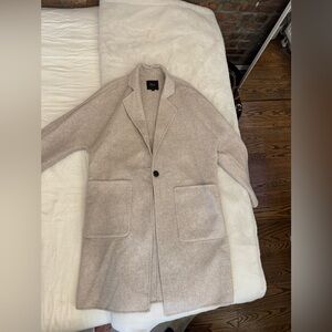 Tan Pea Coat from Rails in a size small.